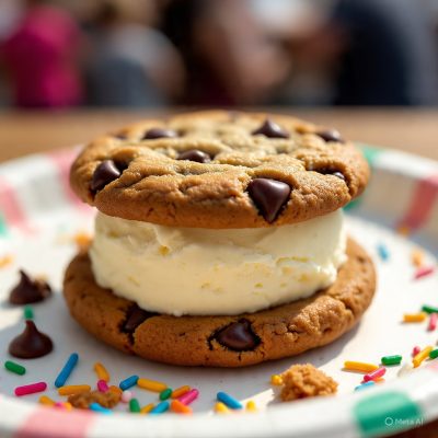 Cookies Ice Cream Sandwich